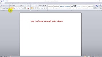 How to change Microsoft color scheme