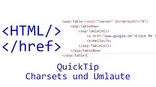 QuickTip #25 - HTML Charsets Umlaute | HTML Tutorial | Charset