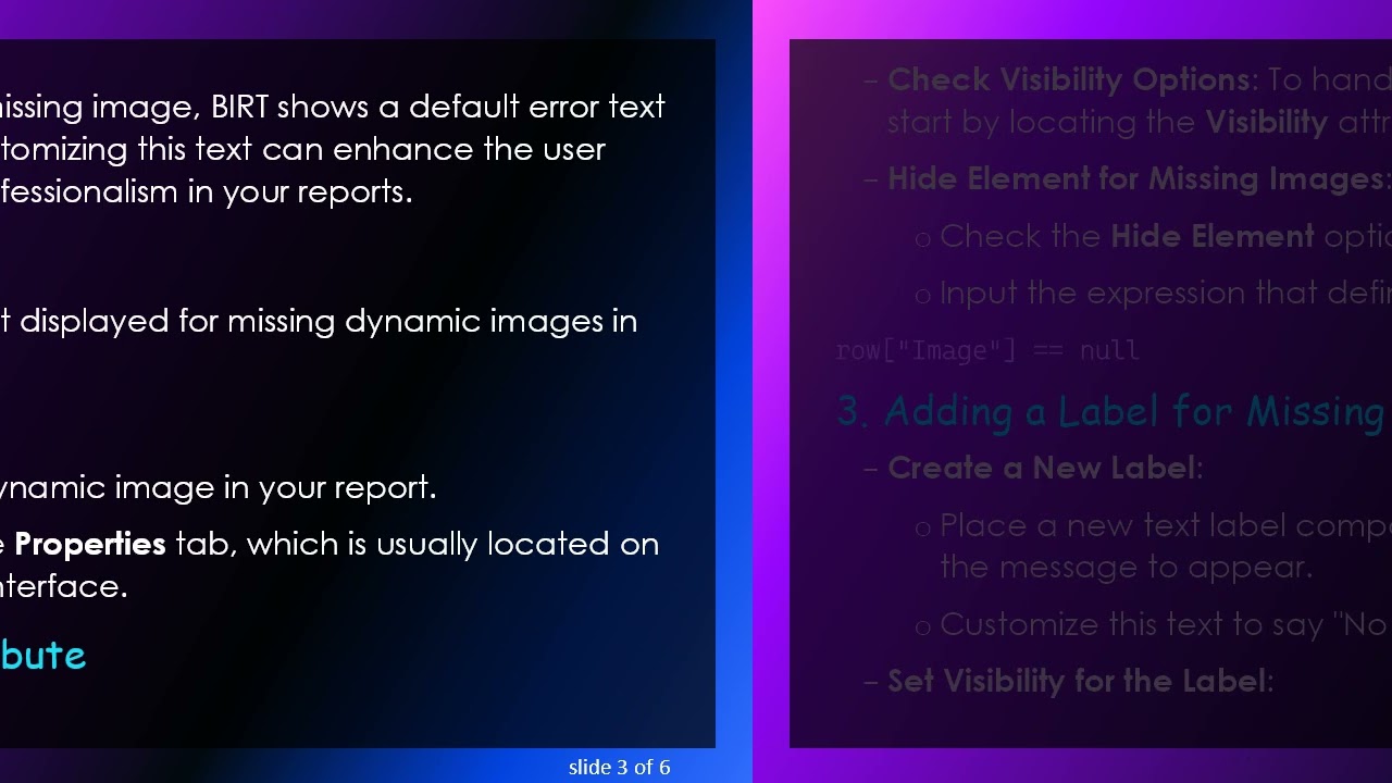 How to Change the Default Text for Missing Dynamic Images in BIRT Reports