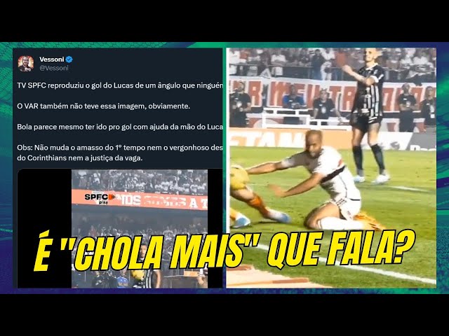 TV do SP mostra gol de Lucas num ângulo em que é possível ver que