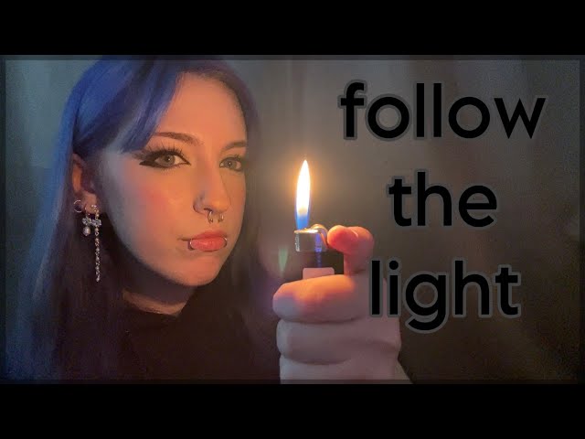 ASMR Follow The Light ~ whispers, lighter, flashlight