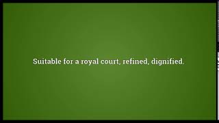 Courtly Meaning | Wordogram