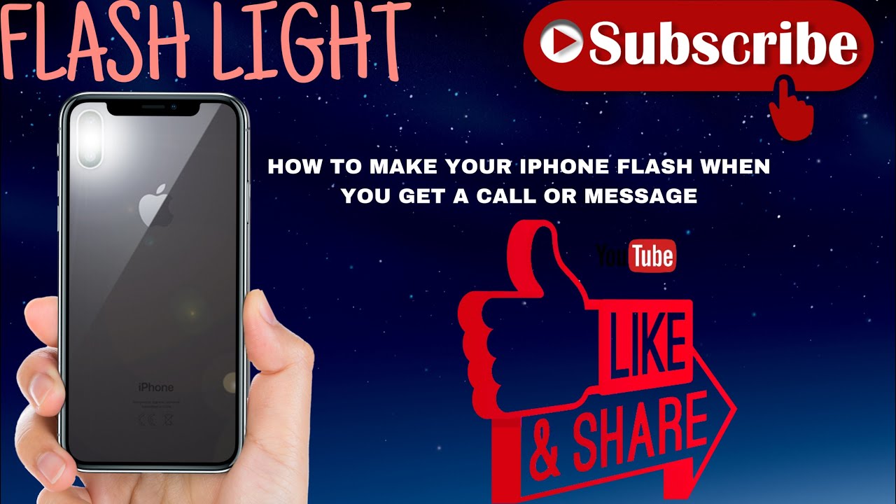 How to make your iPhone flash when you get a call or message YouTube