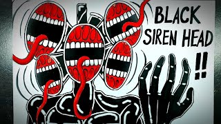 Asal Usul Monster BLACK SIREN HEAD (Multi-Headed Siren Head) || DRAWSTORY