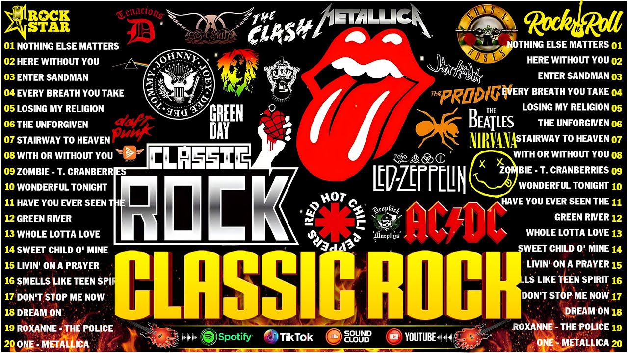 Top 500 Classic Rock Songs Of All Time - Queen, AC/DC, Pink Floyd, Eagles, Def Leppard, Bon Jovi, U2
