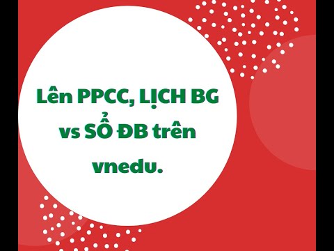 Video Cách lên phân phối chương trình, lịch báo giảng và sổ... - YouTube