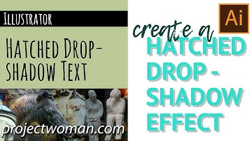 Illustrator - Hatched Drop Shadow - Layered Text Effect