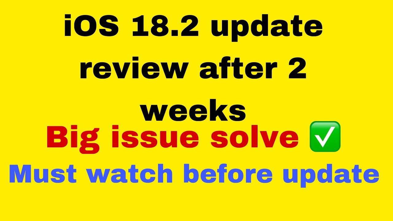 iOS 18.2 review after 2 weeks | should you update or not ..? - YouTube