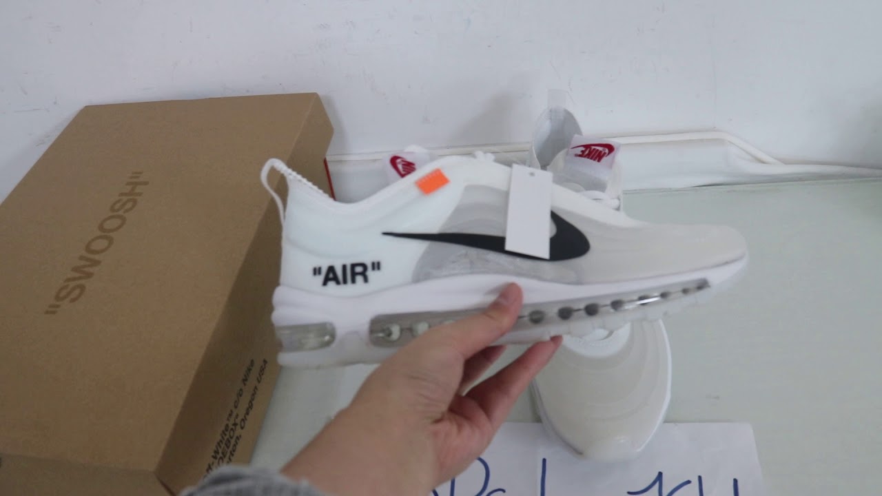 air max 97 off white on feet