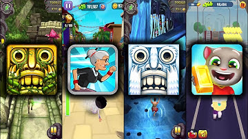 Temple Run 2 Lost Jungle Vs Angry Gran Run Vs Temple Run 2 Frozen Festival Vs Talking Tom Gold Run