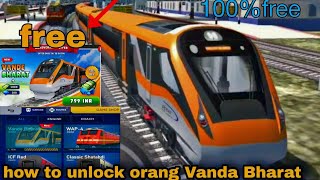 Unlock Saffron Vande Bharat Free in Indian Train Simulator New Update 2024 | Orange Bharat Express screenshot 5