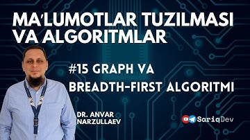 #15 ALGORITMLAR | Graph Maʼlumotlar tuzilmasi va Breadth-First algoritmi