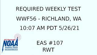 NWS PDT Required Weekly Test - WWF56 - EAS #107 - 10:07 AM PDT 5/26/21