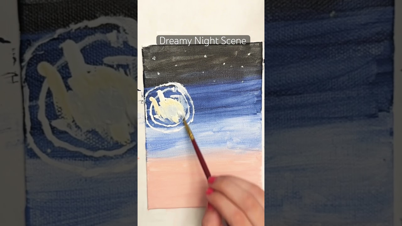 I Painted A Dreamy Night Scene!✨🌌 