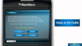 Card2Contact BlackBerry app screenshot 4
