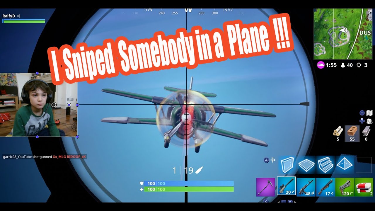 I Sniped Somebody in a Plane In Fortnite !!!