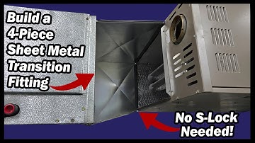 How to Build a 4-Piece Sheet Metal Transition Fitting! HVAC Ductwork Training!