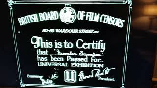 BBFC U rating card 1932