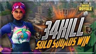 34 Kill Solo Squad World Record Gameplay!(Pc) - Fortnite Battle Royale - @cloakzy. 18 kills 38 left!