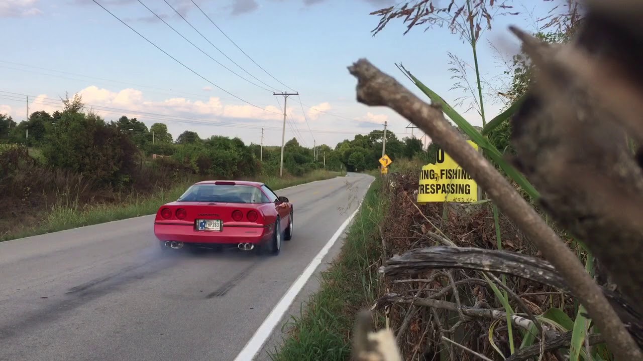 1989 Corvette Rev and Launch Full Send! Standing Burnout L98 Corsa ZF6