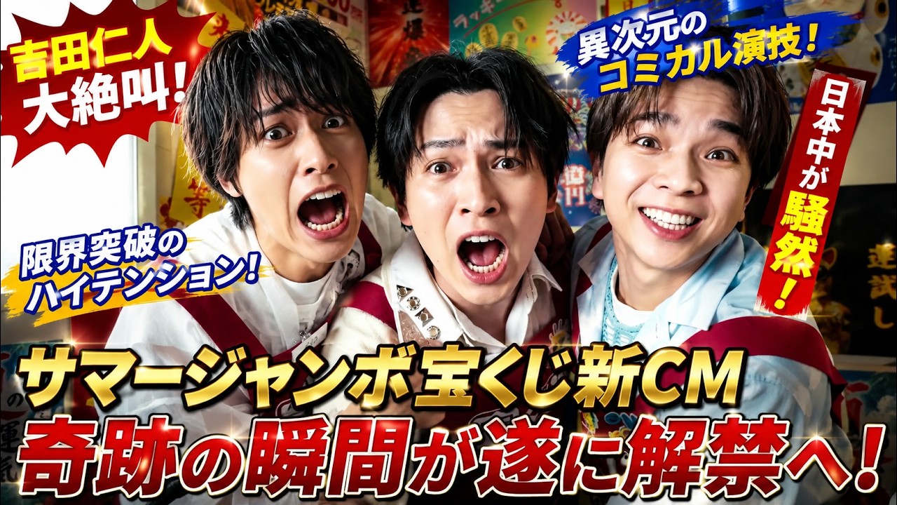M!LK塩﨑太智と曽野舜太に吉田仁人が大絶叫の嵐！サマージャンボ宝くじ