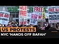 Anti-Gaza war protest marchers in New York City say ‘hands off Rafah’