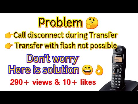 How to set flash time in Panasonic cordless | Call transfer problem solved @jayshreetelecom