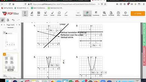 Math 3 2.1 Parent Functions and Transformations