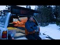 Solo Overnight in a Late Season Snowfall (Truck Camping)