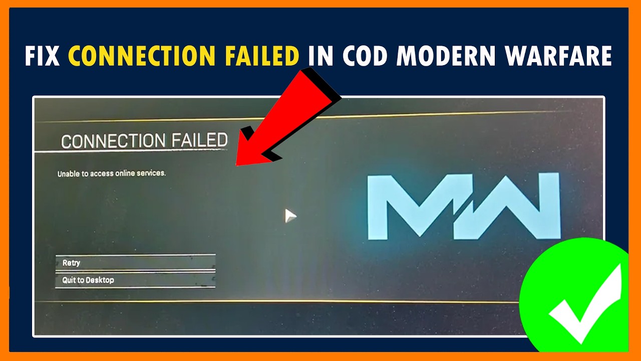 Fix COD Modern Warfare CONNECTION FAILED Unable to access to online ...