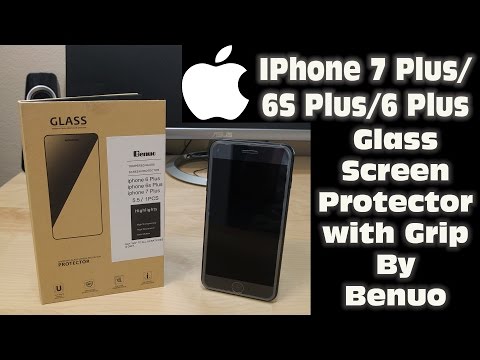 IPhone 7 plus/6S Plus/6 Plus Glass Screen Protector W/ Grip!