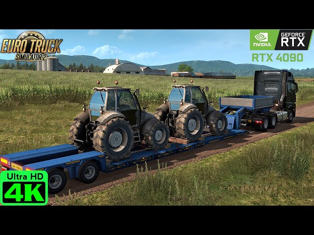 SISU C600 Farm Tractor Transport, Euro Truck Simulator 2, Logitech G923  Gameplay