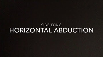 Side lying horizontal abduction