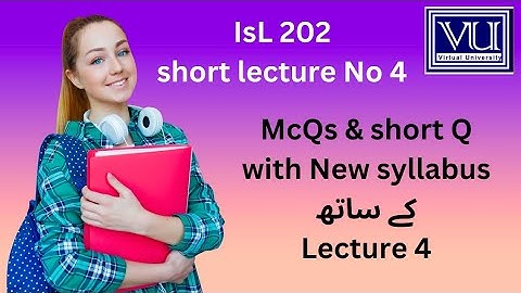 IsL202 short lecture 4 | concept | short questions| mid term preparation 2023