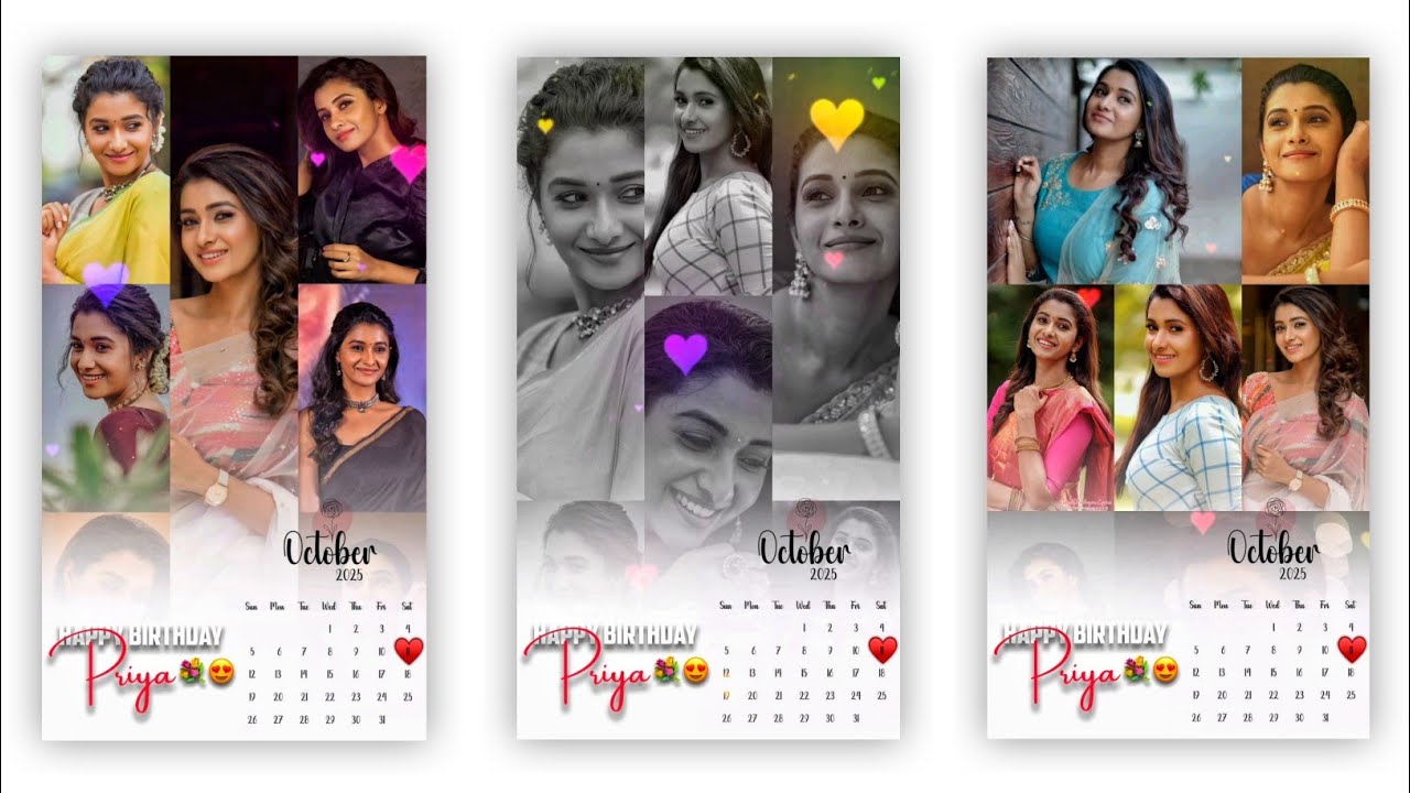 Multiple Photo Frame Birthday Video Editing Inshot | Calendar Effect Birthday Video Editing Inshot 