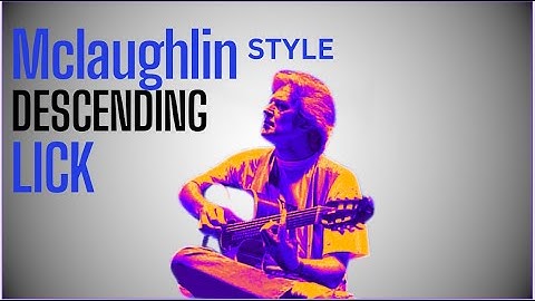 McLaughlin style descending guitar lick [alternate picking]