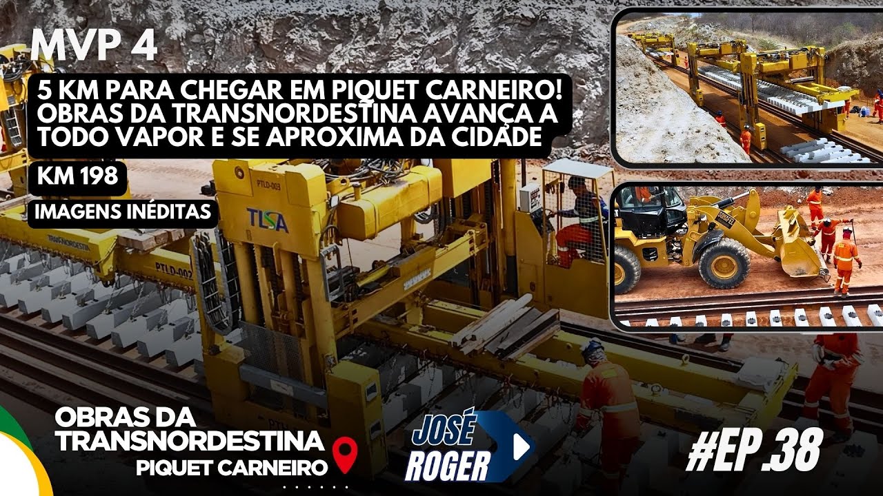 OBRAS DA TRANSNORDESTINA SE APROXIMA DE PIQUET CARNEIRO CEARÁ FALTANDO APENAS 5 KM HOJE 17.01.2026