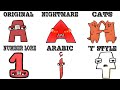 Alphabet lore but different versions a  z 6  abcdefghijklmnopqrstuvwxyz