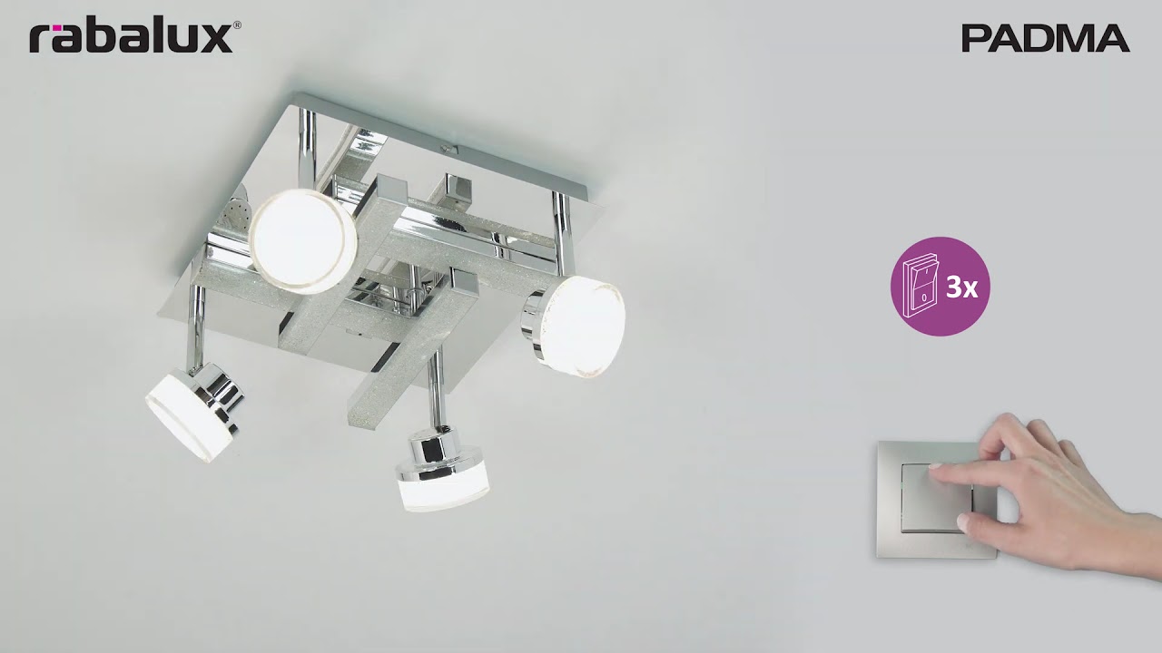 Rabalux 5638 Padma LED spotlights - YouTube