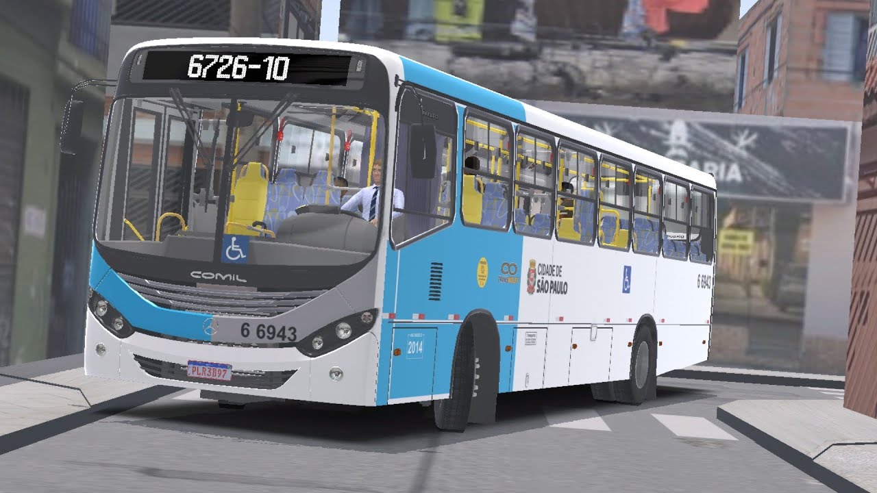 🔵 PBSU | Mapa Grajaú city v2 | Linha 6726-10 | Ida | Comil Svelto 2012 MB OF-1721 Bluetec 5 