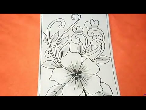 CARA MENGGAMBAR BATIK  MOTIF BUNGA 32 YouTube