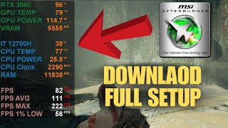 How to display FPS,GPU,CPU,usage and temperature in 2024 | MSI Afterburner download and setup