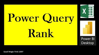 How to Rank in Power Query. EMT 1698 by excelisfun.