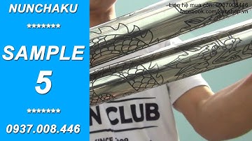[NUNCHAKU REVIEW - Sample #5] Côn nhị khúc inox RỒNG(Trục xoay). Thông số độ dài, cân nặng, thân côn