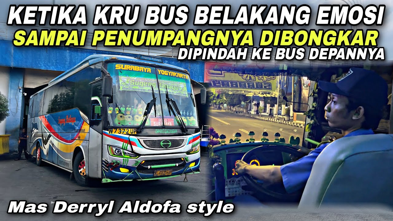 Ketika Kru Bus Belakang Emosi Sampai Bongkar Penumpang 😱| trip Sugeng Rahayu W 7372 UP “ Kodok Ijo “