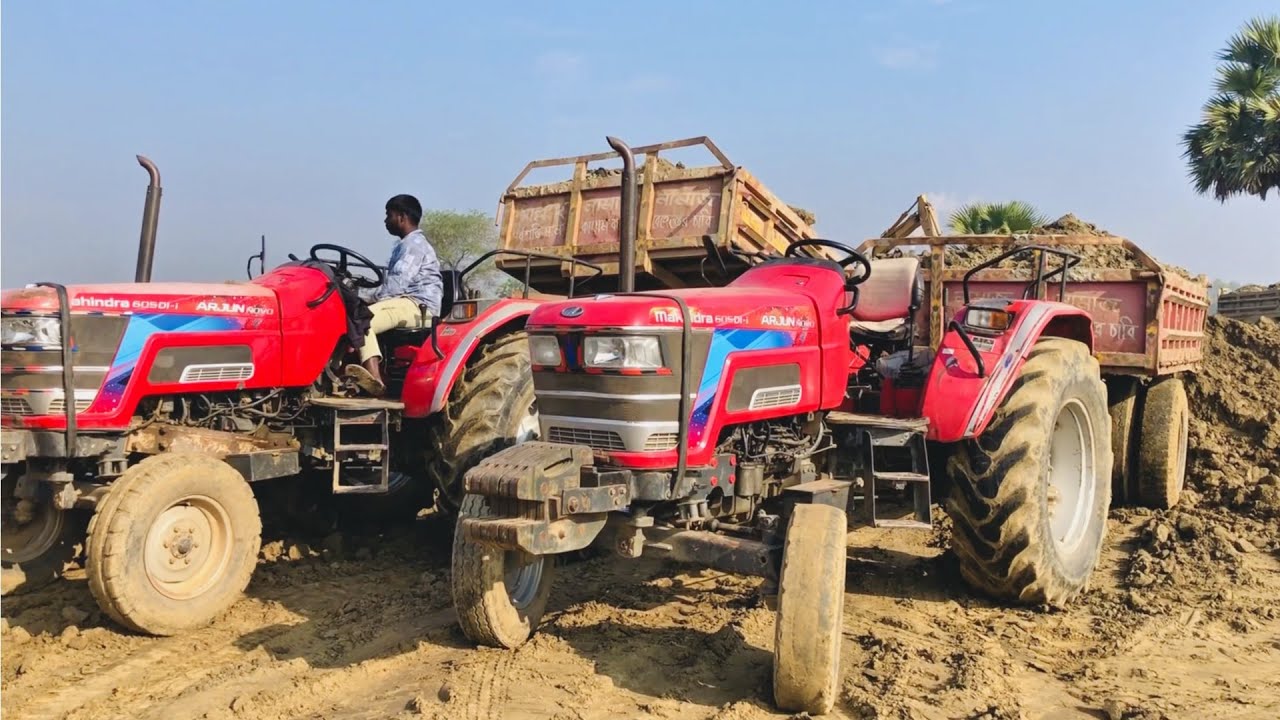 Full loaded Mahindra 605 DI-i Arjun driving trolley on dimension|| Dangerous Driving | 