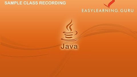 Java Tutorial for Hadoop Beginner | Java tutorial |EasyLearning Guru