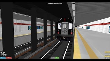 OpenBVE R152 Bombardier 9 train arriving & terminating at Flatlands Avenue Remsen Avenue