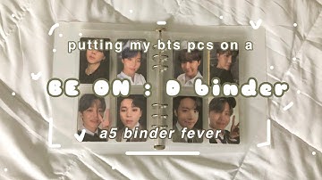 storing my bts collection in a new binder ! (trying the be on : D binder)