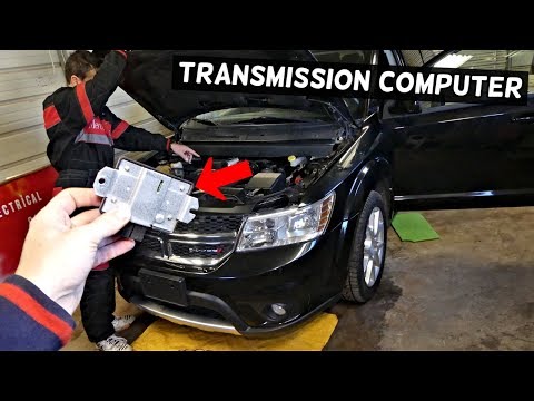 DODGE JOURNEY TCM TRANSMISSION CONTROL MODULE COMPUTER LOCATION REPLACEMENT. FIAT FREEMONT